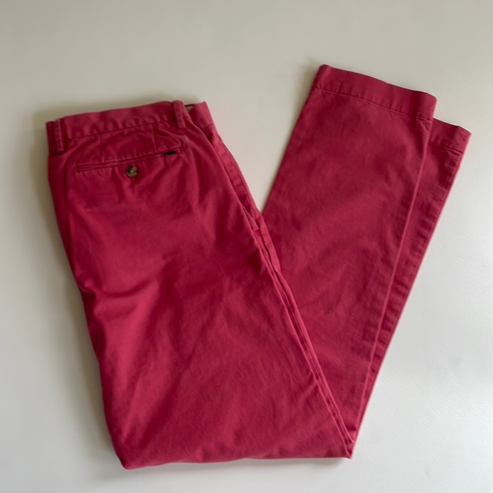 Polo Ralph Lauren Pant Stretch Slim Fit Casual Chino 36X32 Nantucket Red